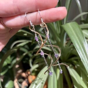 Whimsy amethyst dangle earrings